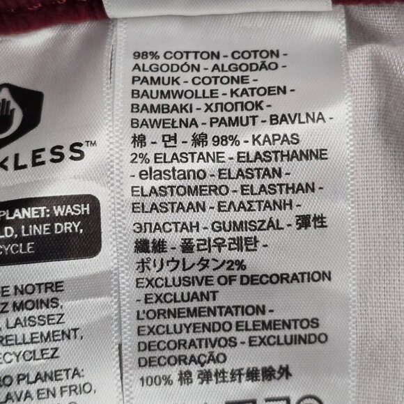 Levis 725 Pants Women 32 Red Corduroy Bootcut High Rise Stretch Cowgirl Western - Picture 7 of 14